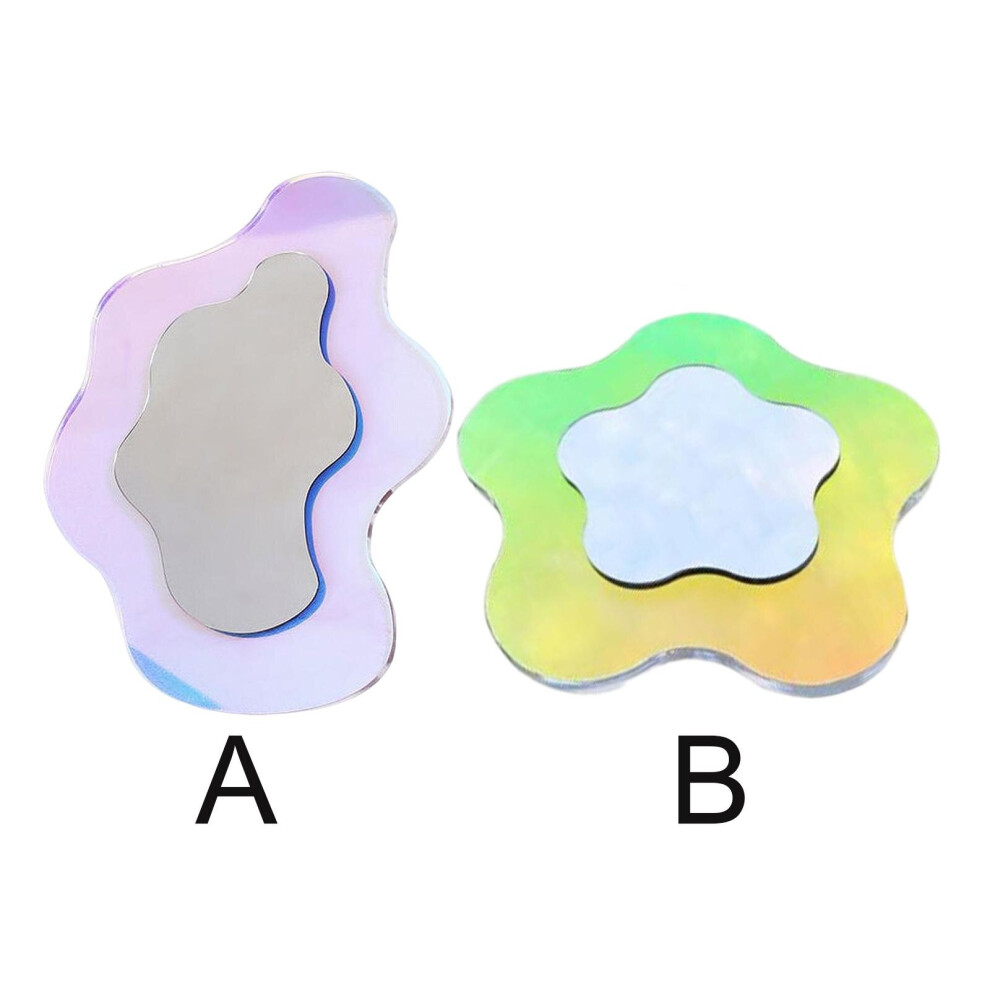 1 Piece Makeup Mirror Acrylic Wall Mount Funky Minimal Colorful Mirror for Bedroom Make-up Mirror Minimal Spaces Room Decor - Image 2