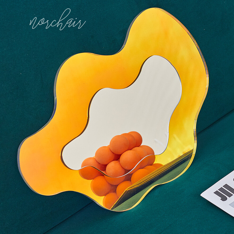 1 Piece Makeup Mirror Acrylic Wall Mount Funky Minimal Colorful Mirror for Bedroom Make-up Mirror Minimal Spaces Room Decor - Image 6