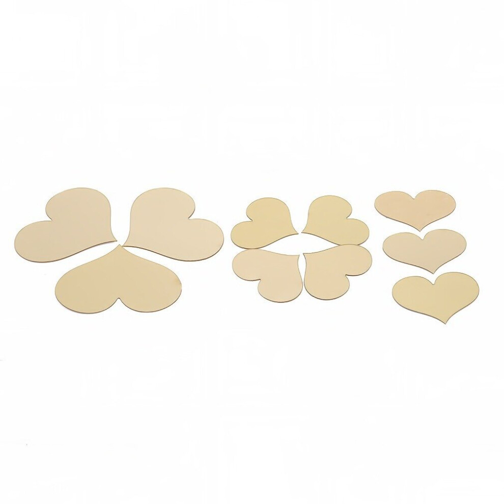 10pcs/Set 3D Mirror Love Hearts Wall Sticker For Kids Rooms Wedding Decoration Mirror Wall Decals Love DIY Art Mural Home Decor