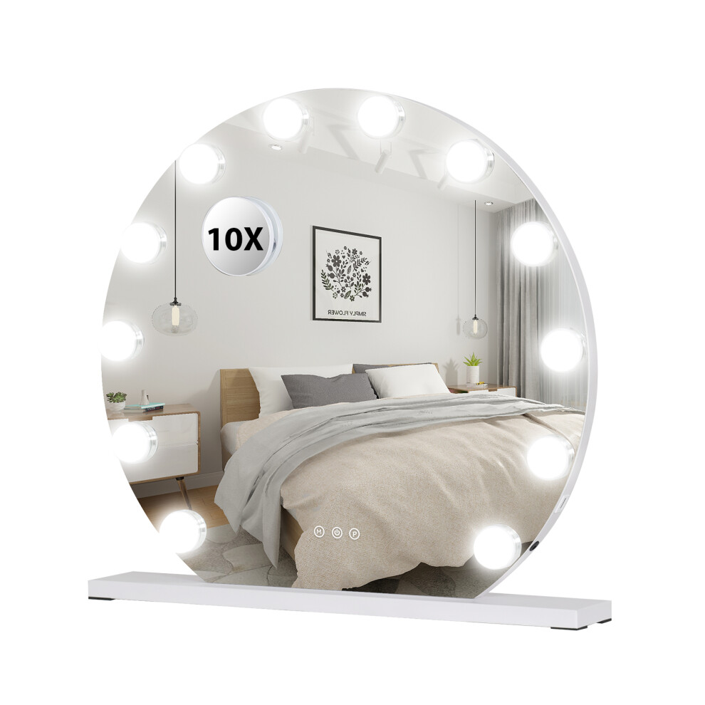 (12 LED Bulbs (60cm)) Hollywood make-up mirror 15/18 Bulb Lighting w/USB