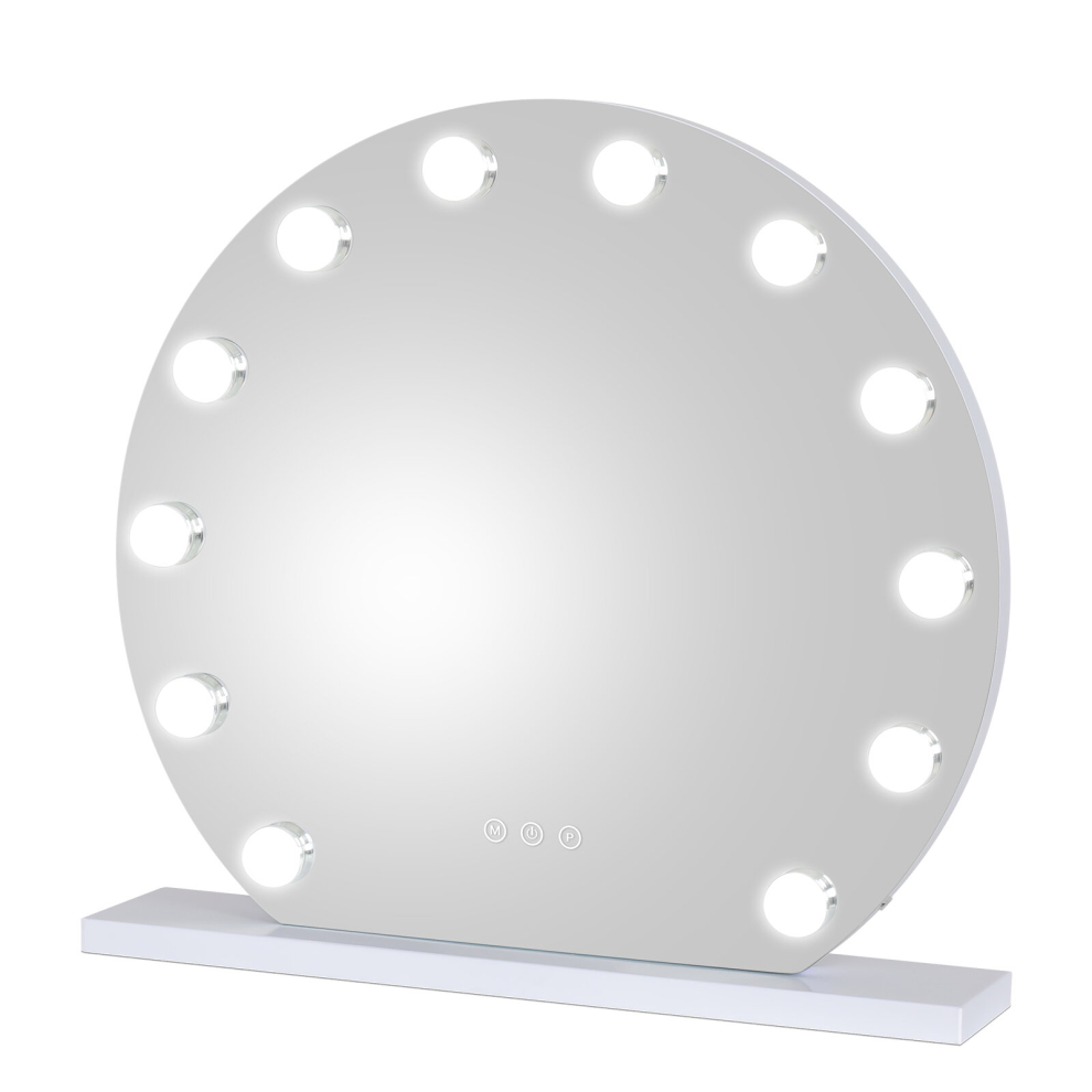 12 LED Light Up Hollywood Mirror Vanity Dimmable Make Up Mirror 50x48