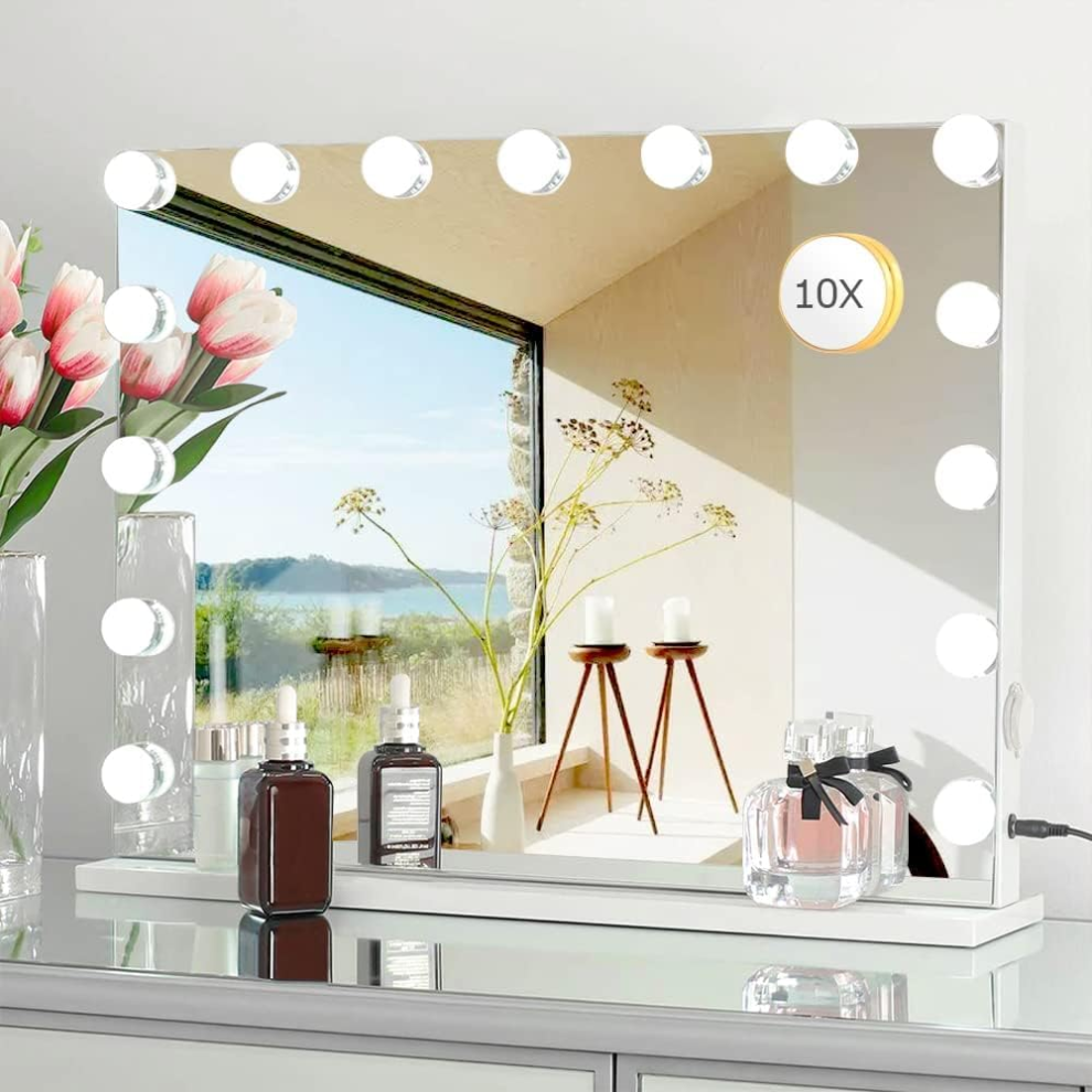 15 Bulb Large Hollywood Make-up Mirror Lighting 58*46cm w/USB Charging