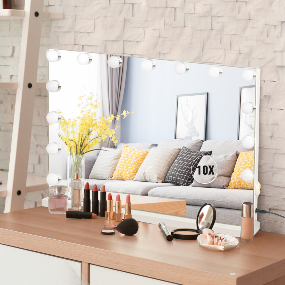 15-LED Light Up Hollywood Mirror Vanity Dimmable Make Up Mirror 58x45