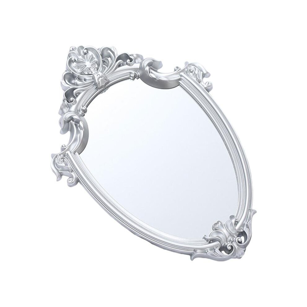 1pc European Style Makeup Mirror Wall-Mounted Retro Royal Bathroom Mirror For Woman Lady Decorative Home Decor Supplies