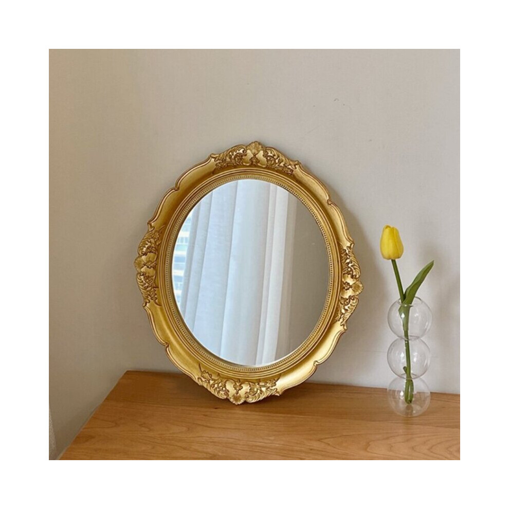 1Pc Photography Prop Decorative Mirror Vintage Mirror Retro Style Mirror Makeup Tool for Home Storage Decor Wall - Image 2