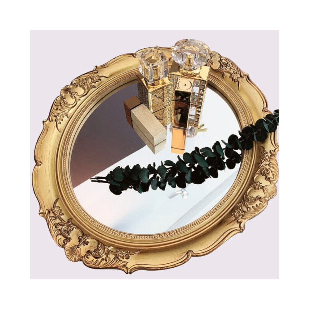 1Pc Photography Prop Decorative Mirror Vintage Mirror Retro Style Mirror Makeup Tool for Home Storage Decor Wall - Image 4