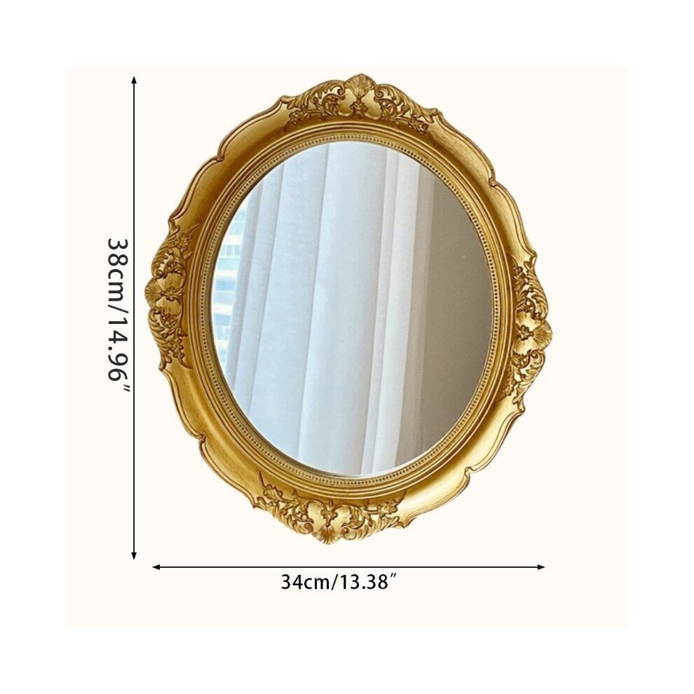 1Pc Photography Prop Decorative Mirror Vintage Mirror Retro Style Mirror Makeup Tool for Home Storage Decor Wall - Image 5
