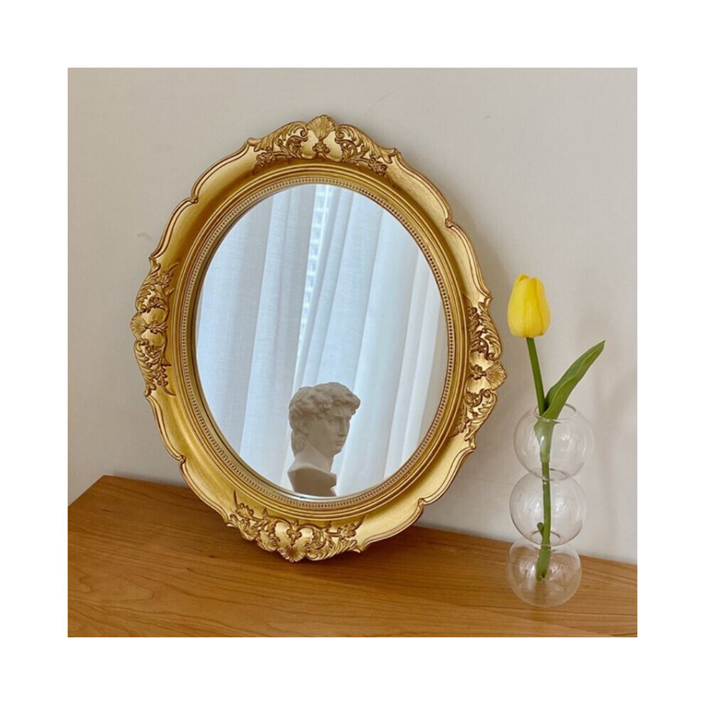 1Pc Photography Prop Decorative Mirror Vintage Mirror Retro Style Mirror Makeup Tool for Home Storage Decor Wall