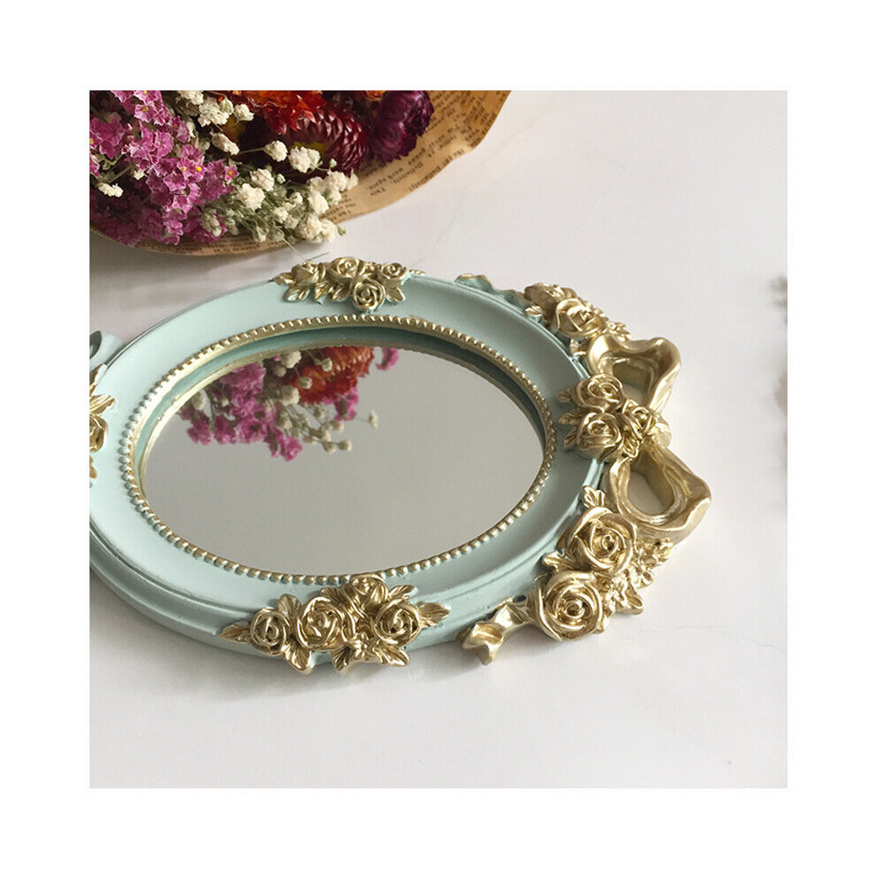 1Pc Rectangle Hand Hold Cosmetic Mirror With Handle Makeup Mirror Creative Wooden Vintage Hand Mirrors Makeup Mirror ZM1202 - Image 6