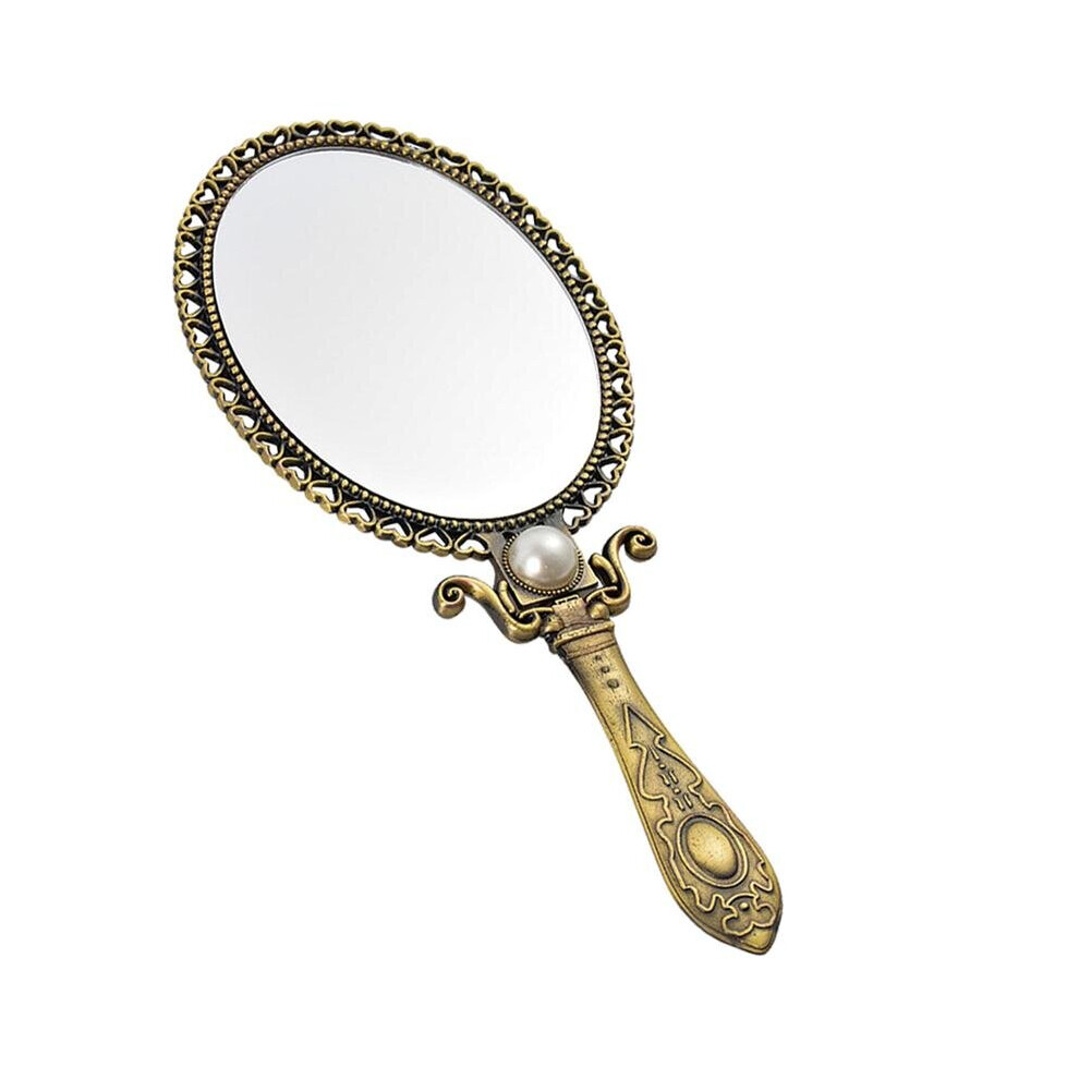 1Pc Vintage Style Handheld Mirror Ladies Cosmetic Mirror Portable Makeup Mirror - Image 5