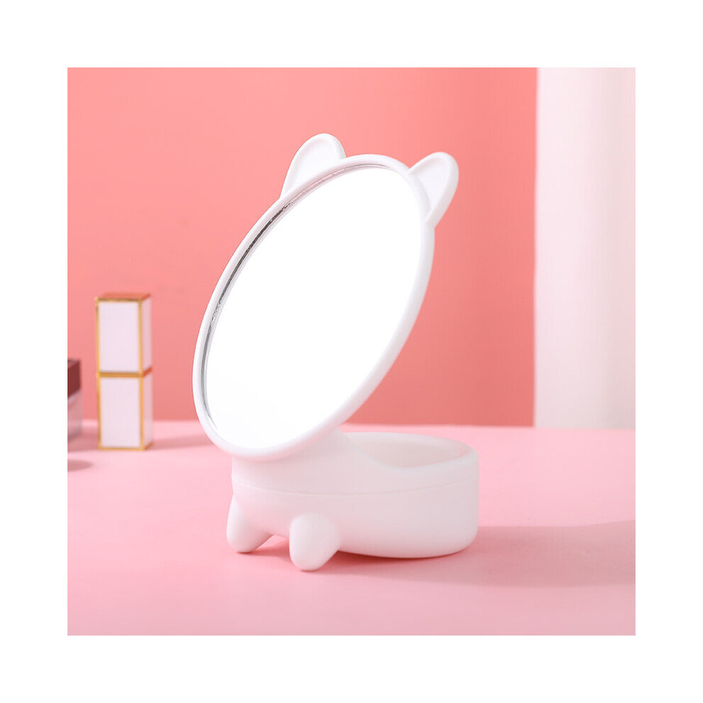 2022Mini Desktop Single-sided Mirror Cosmetic Storage Box Small Mirror Adjust Disassembly Compact Dressing Mirror Household