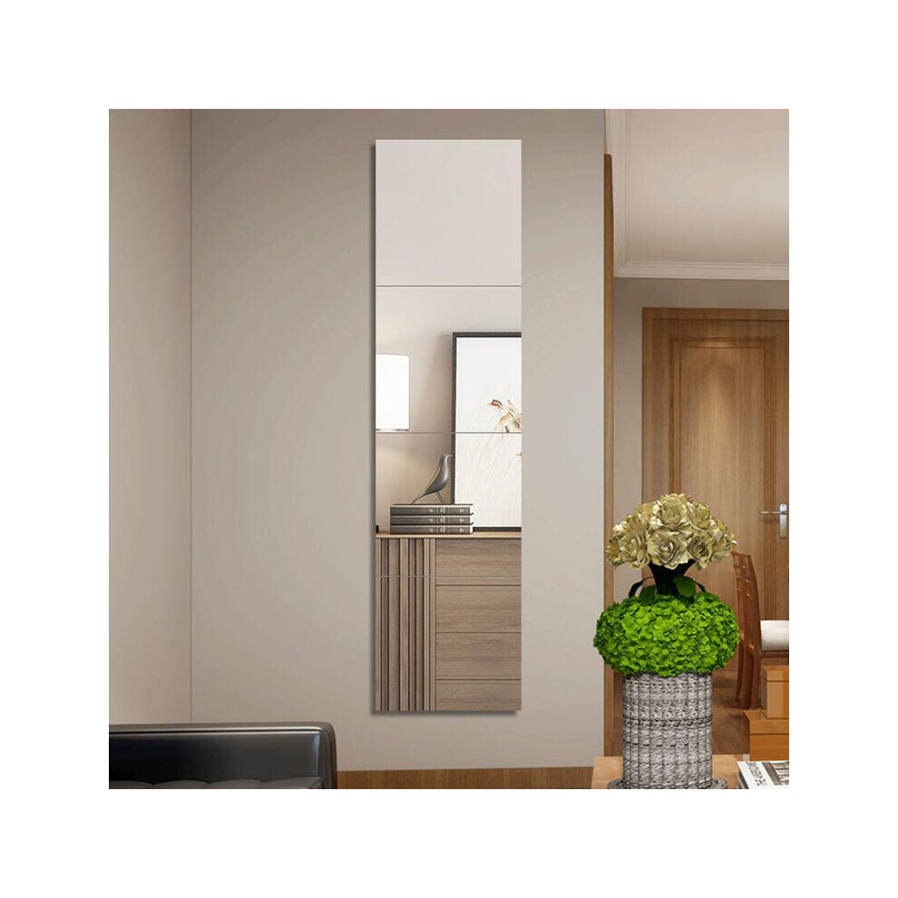 20x20cm Flexible Mirror Self Adhesive Non Glass Plastic Tile Mirror Wall Stickers for Living Room Bathroom Home Decor