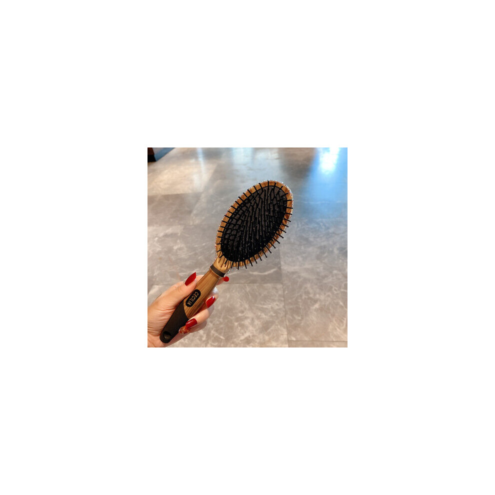 3 Piece Set Diamond Dressing Table Airbag Hair Care Comb Wood Round Mirror Multi-purpose Makeup Brushes Storage Organize Bucket