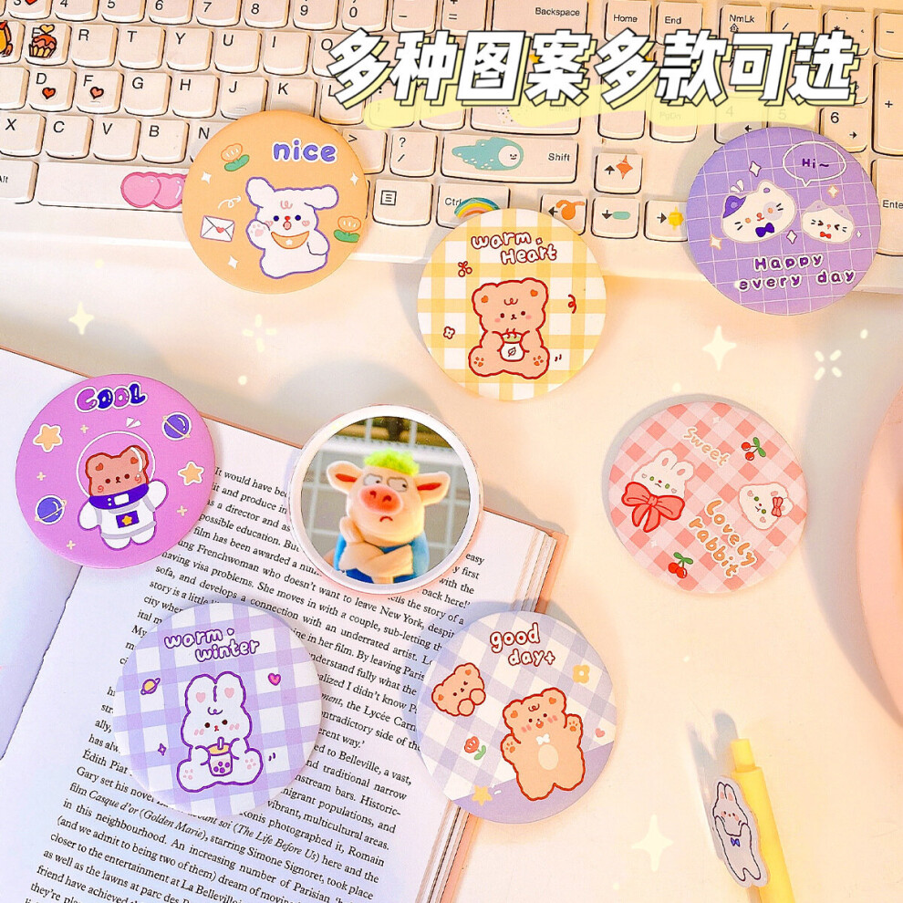 30 Pc/Lot Cartoon Animal Metal Cosmetic Mirror / Bear Rabbit Car Sweet Women Makeup Pocket Mini Portable / Party Christmas Gift