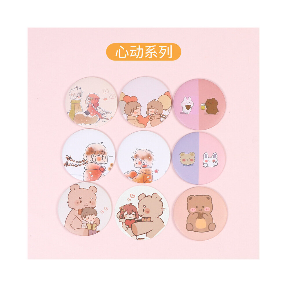 30 Pc/Lot Cartoon Animal Metal Cosmetic Mirror / Sweet Women Children Makeup Pocket Mini Portable / Party Christmas Gift
