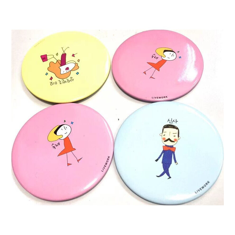 30 Pc/Lot Classic Model Metal Cosmetic Mirror /Sweet Women Makeup Pocket Mini Portable / Party Christmas Gift