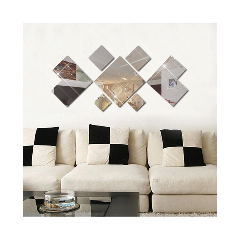 3D Mirror Wall Sticker for Living Room Art Home Decor Vinyl Decal Acrylic Sticker Mural Wall Decoration