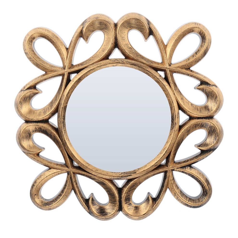3pcs European Style Wall Mirror Retro Round Hanging Mirror Home Decoration Retro Decoration Makeup Mirror