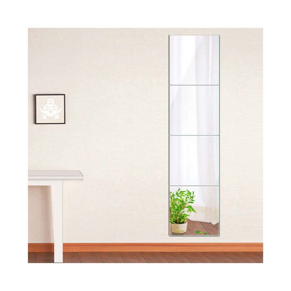 4 Full-length Mirrors Splicing 300x300mm self-adhesives Acrylic Plastic Mirror Dressing Table Fitting micro furniture Home Decor