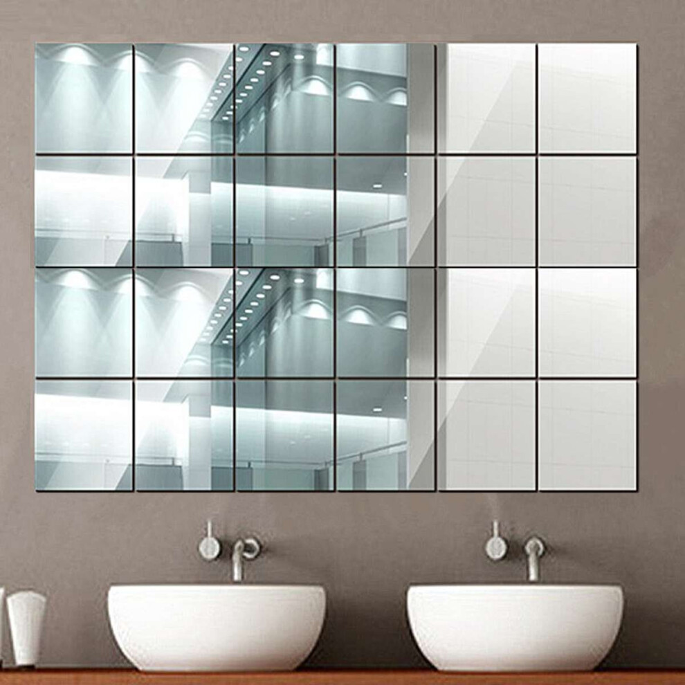 40PCS 3D Mirror Wall Sticker Acrylic Wallpaper Acrylic Wall Stickers Acrylic Home Decor Removable WallPaper