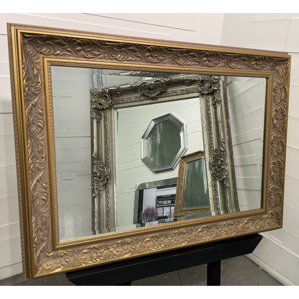 (43"x67" / 110cm x 170cm) Antique Gold Mirror Decorative Ornate Elegant Framed VERONA Beveled Wall Mirror - Choice of Size - Premium Quality Free P&P - Fabulous Mirrors