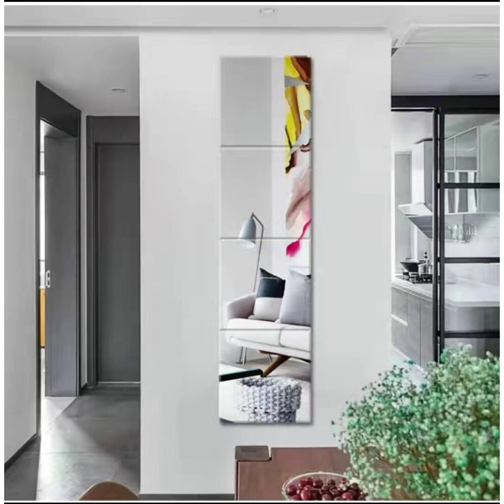4Pcs 22*22 Dressing Mirror Pasted on the Wall Can be Pasted and Spliced Household Use in Student Dormitory and Full-body Mirrors