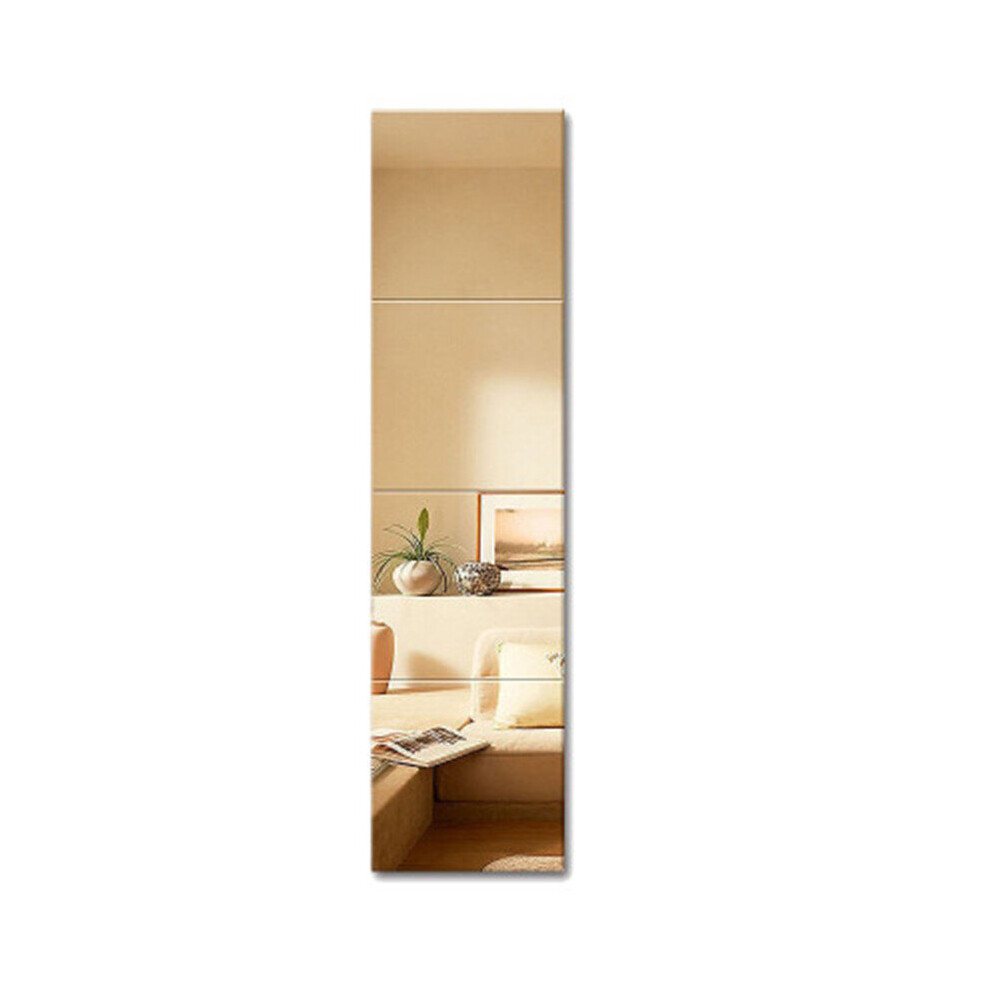 4Pcs 22*22 Dressing Mirror Pasted On Wall Spliced Household For Student Dormitory Living Room Bedroom Full-body Mirrors Decor