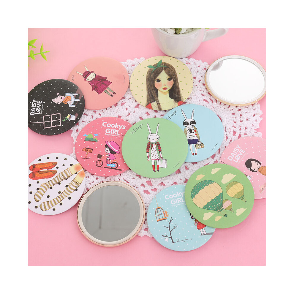5pcs Makeup Mirror Portable Hand Mini Make Up Mirror Travel Round Pocket Cosmetic Mirror Portable Beauty Makeup Accessories