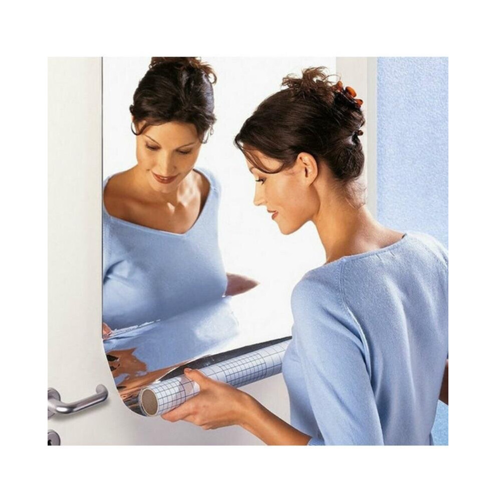 60x100cm PVC Wall Sticker Moisture-Proof Anti-Mildew Anti-Pollution Reflection Film Mirror
