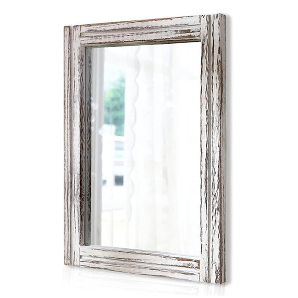 AAZZKANG Large Mirrors for Wall Black 26"x18" Rectangle Wood Framed Mirror Decorative Wall Mirror for Bedroom Living Room