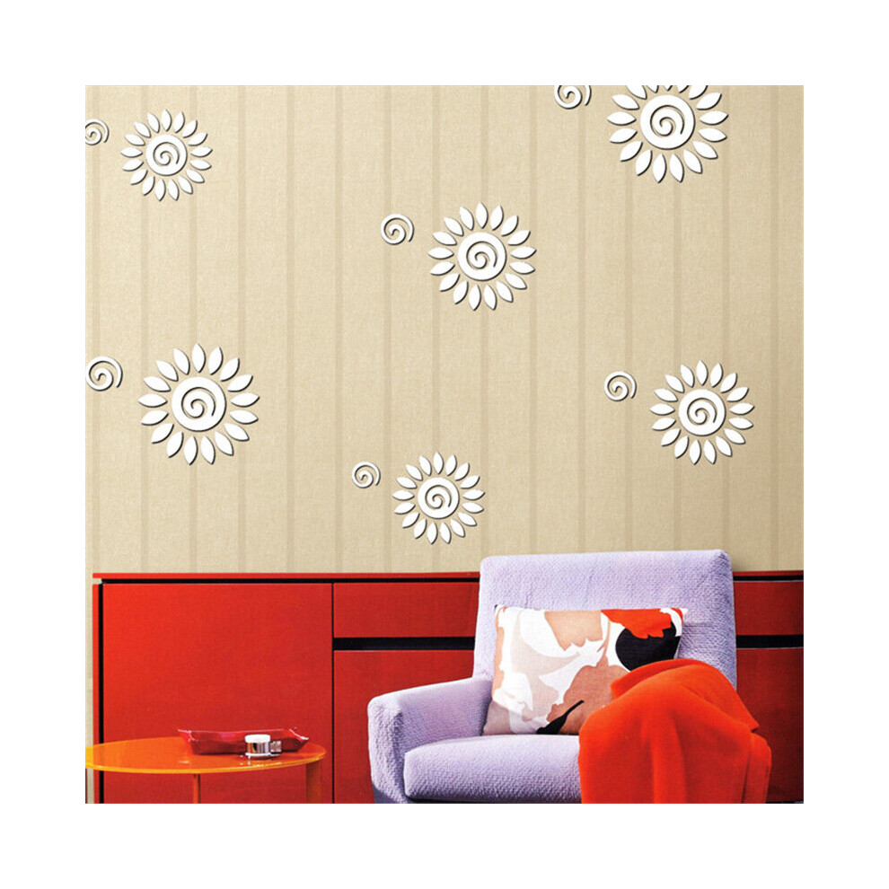 Acrylic five suns a set of decorative mirror wall waterproof sticker DIY mirror sticker bedroom wall self-adhesive