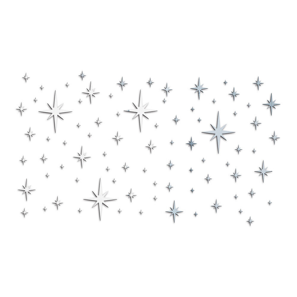 Acrylic Mirror Paste Size Star Cross Star Combination Stereo Waterproof DIY Childrens Room Home Decoration Mirror Sticker Wall