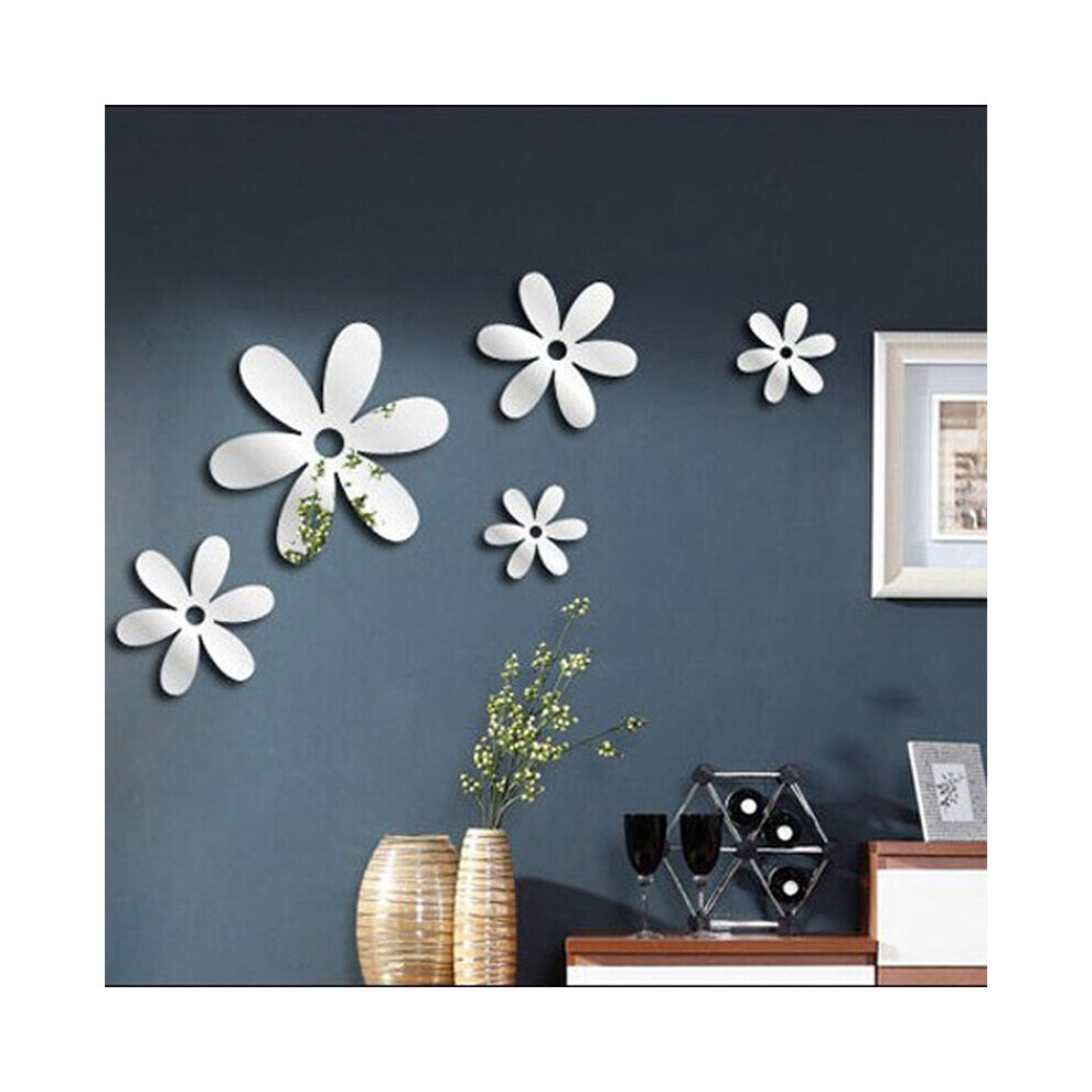 Acrylic Mirror Surface Application Classic Flower Pattern Home Decoration Living Room Furniture DIY Wall Stickers