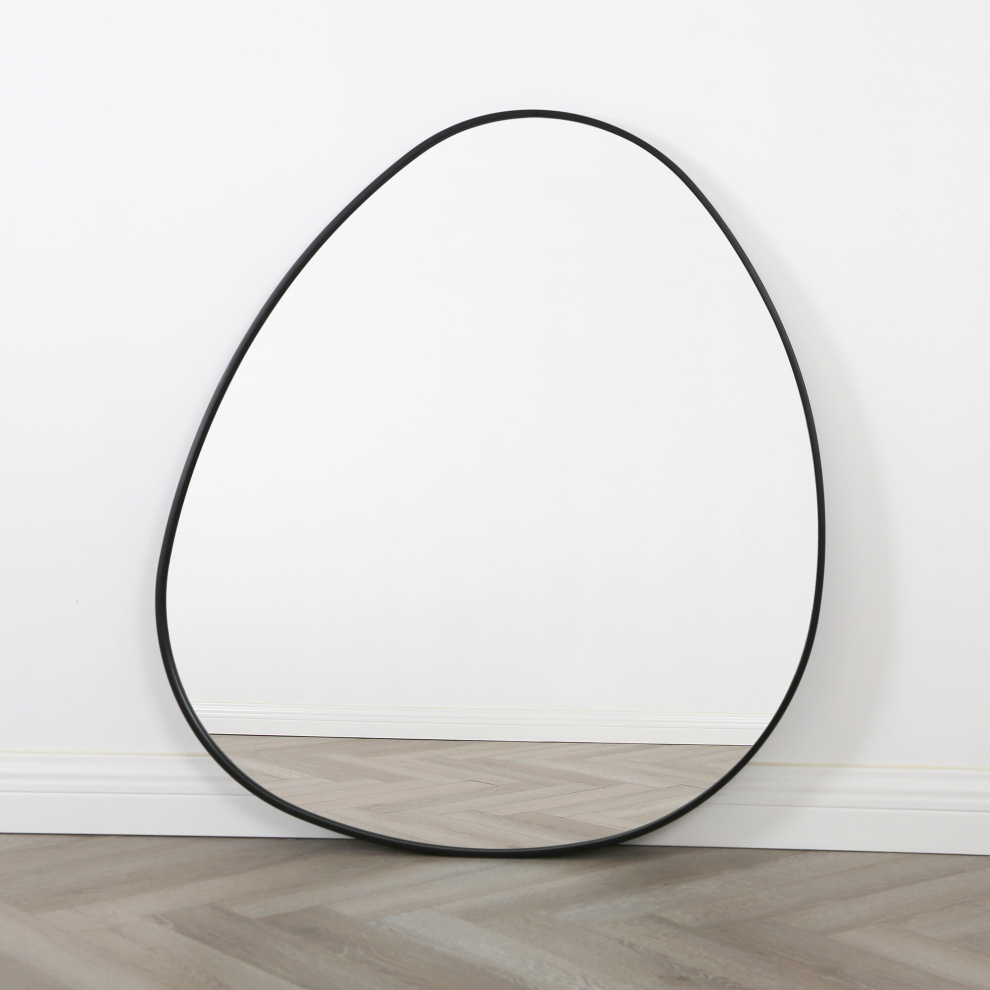 Anax - Pebble Mirror with Black Frame - 110x90