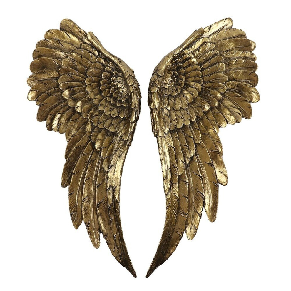 Antique Gold Large Pair of Hanging Guardian Angel Wings