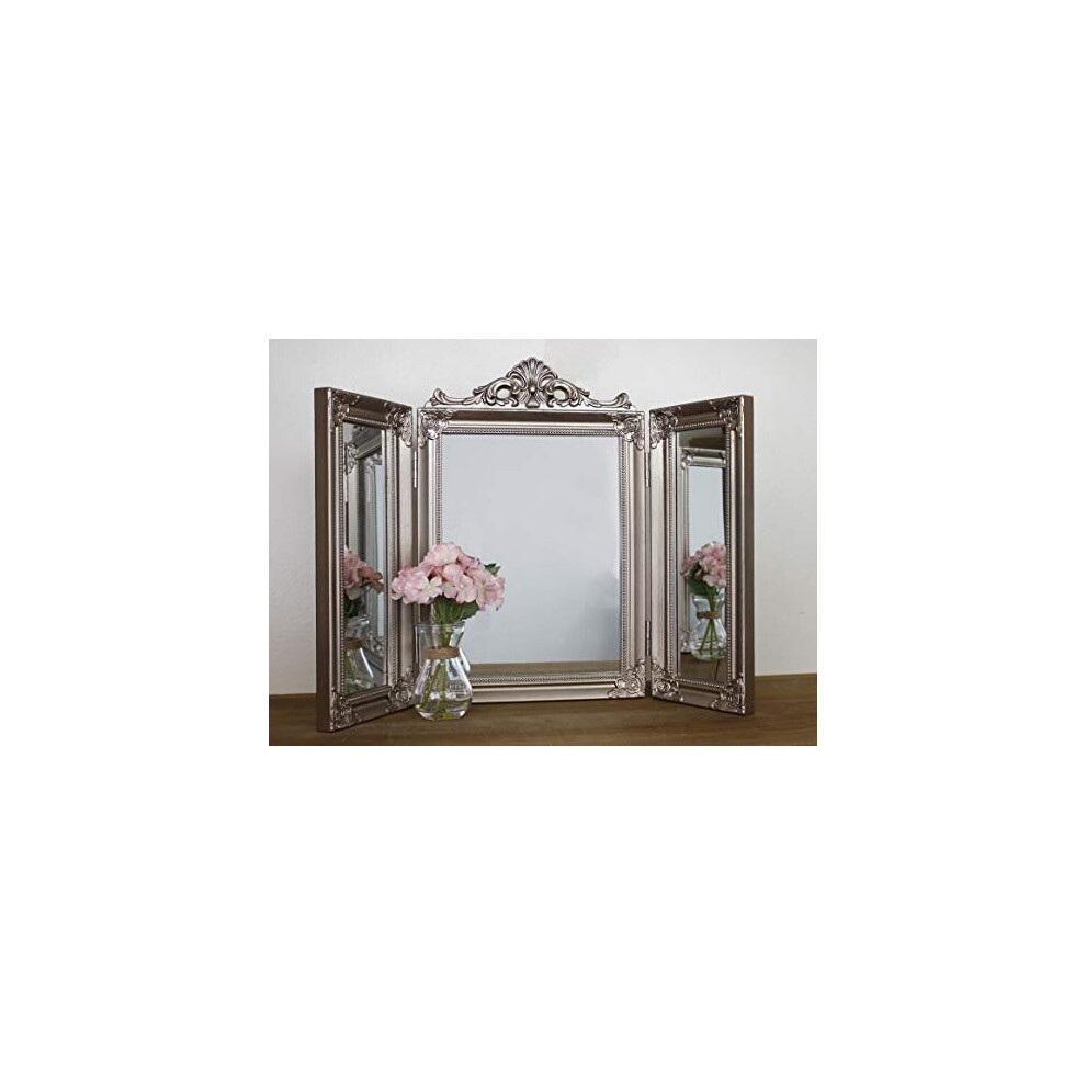 Antique Mirror, Gold Dressing Table Mirror, Table Rustic Vanity Mirror