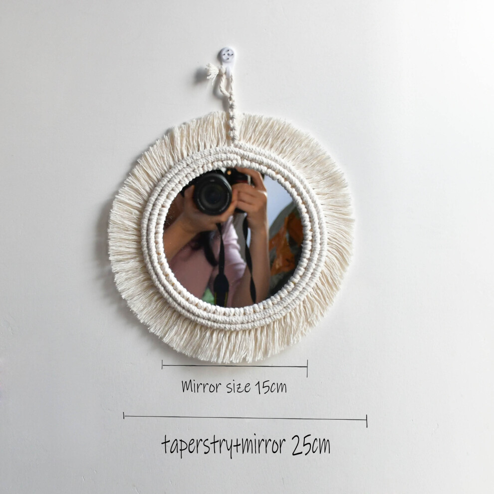 arrival macrame taperstry with mirror taperstry mirror wall hanging mirror Bohemian mirror