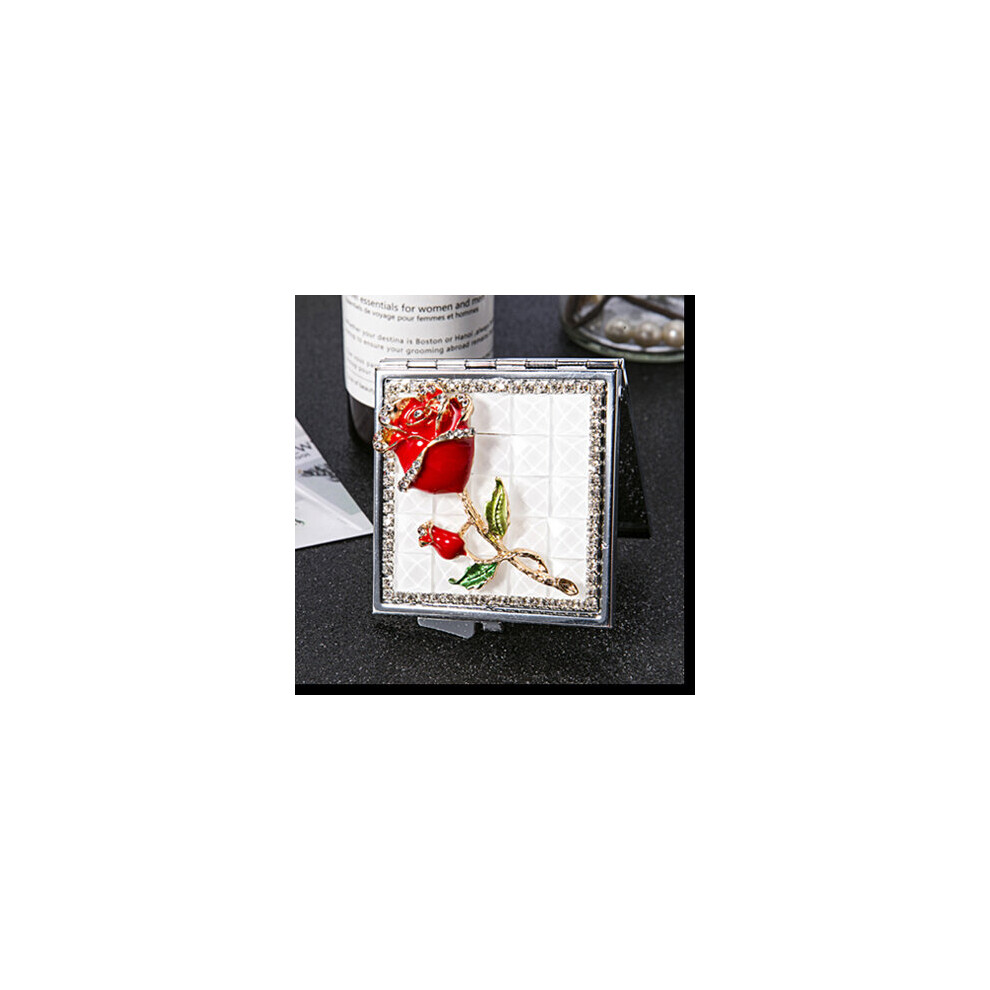 Bling flower bowknot red lip swan,Mini Beauty makeup compact pocket Decorative mirror,party bridesmaid girl favors