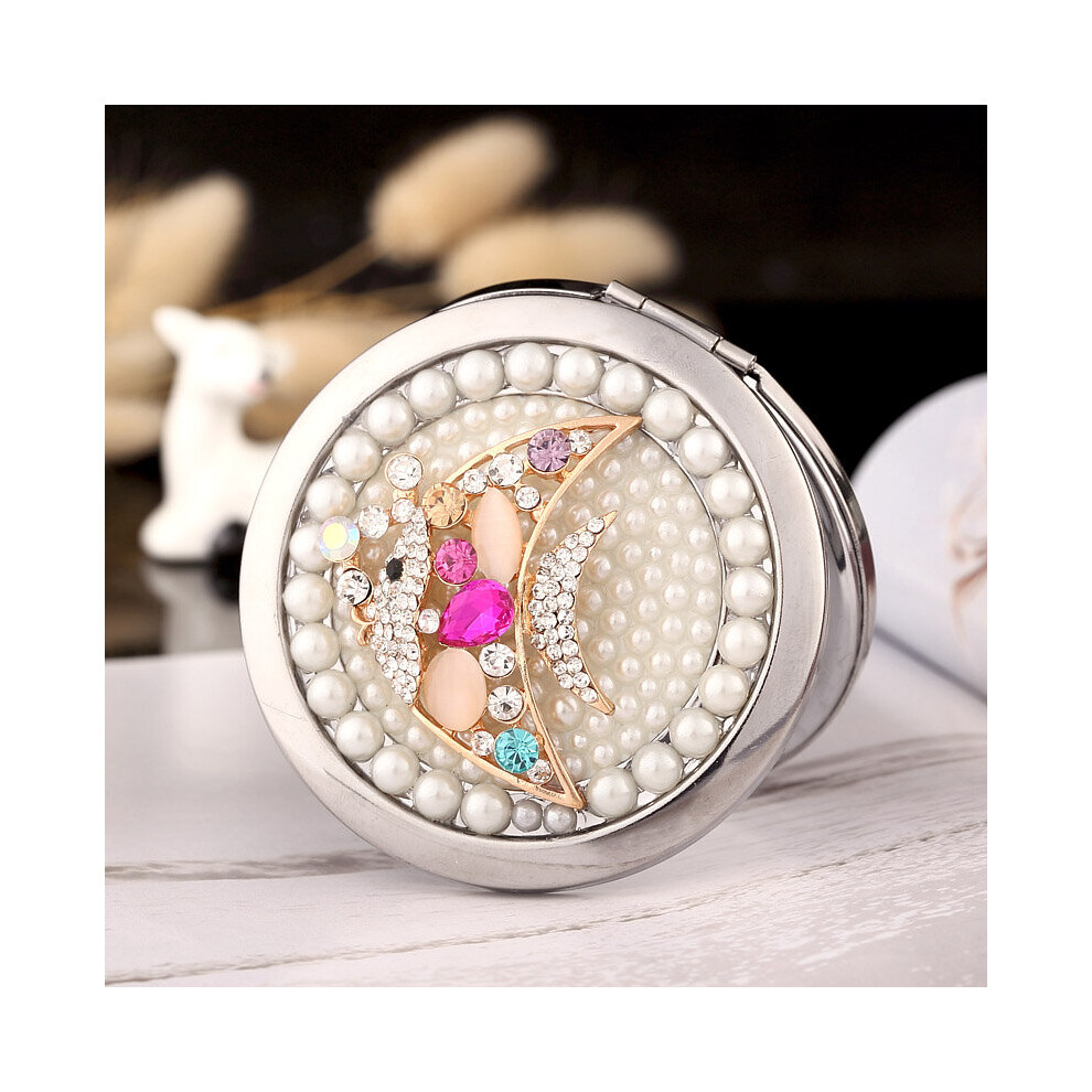 bling rhinestone crystal goldfish,Mini Beauty pocket makeup compact mirror,new year Party Favors bridesmaid