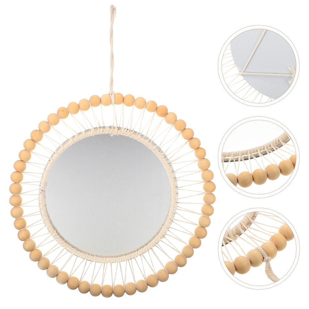 Bohemian Style Hand Woven Mirror Tapestry Mirror Wall Mirrors Wall Mirror Mirror Wall Decor Mirror Pendant for Home - Image 2