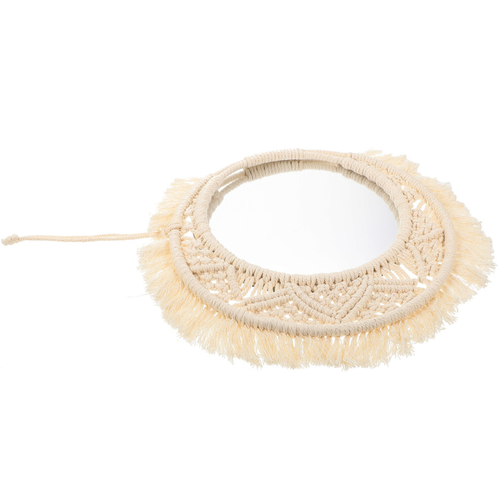 Bohemian Style Hand Woven Mirror Tapestry Mirror Wall Mirrors Wall Mirror Mirror Wall Decor Mirror Pendant for Home - Image 5