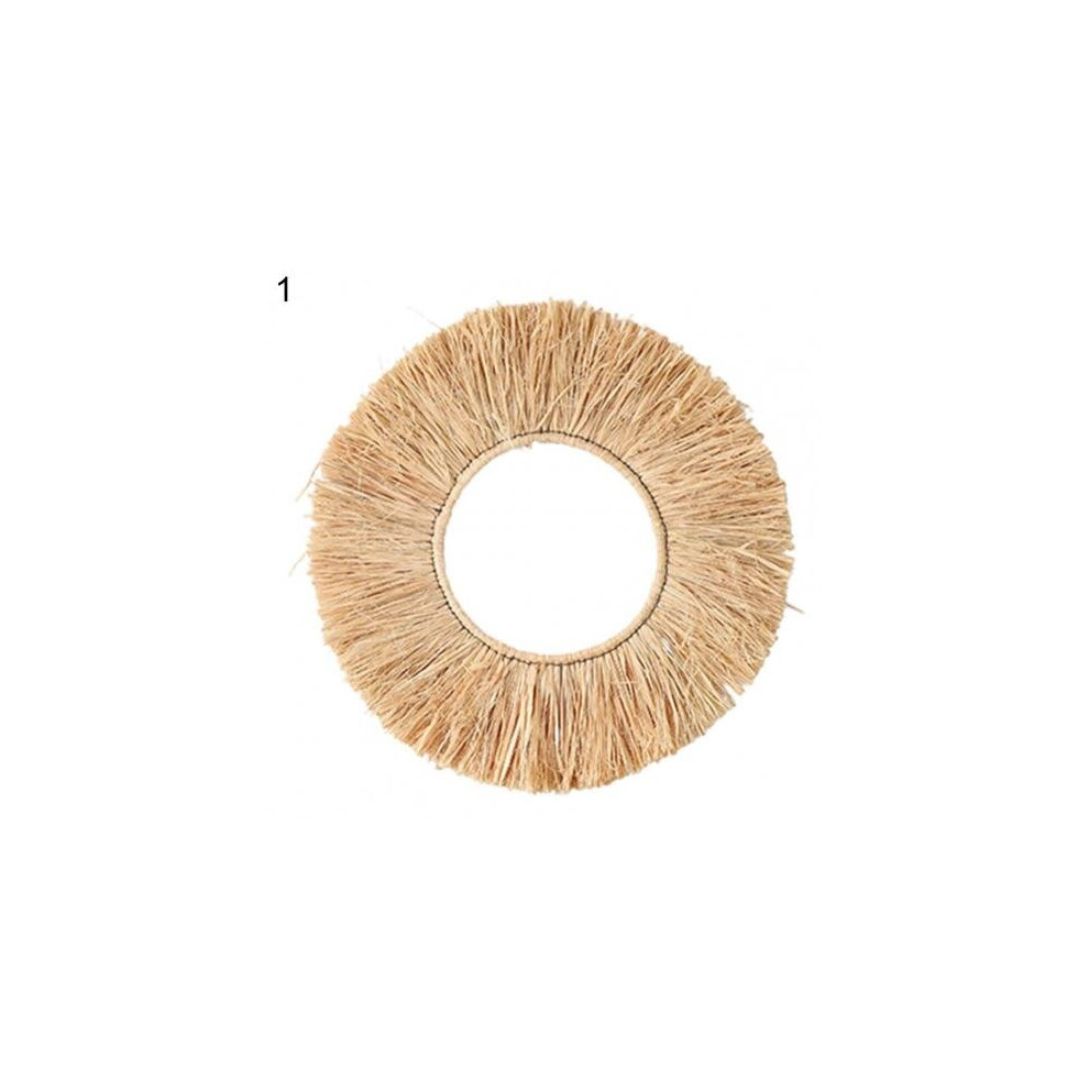 Boho Home Decoration Straw Hand-woven Mirror Wall Decoration Bedroom Macrame Wall Hanging Home Party Decoration Mirrors