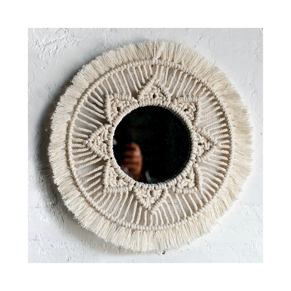 Boho Mirror Decoration Nordic Woven Tapestry Bohemian Home Decoration Wall Mirror Cloud Mirror Mirror Wall
