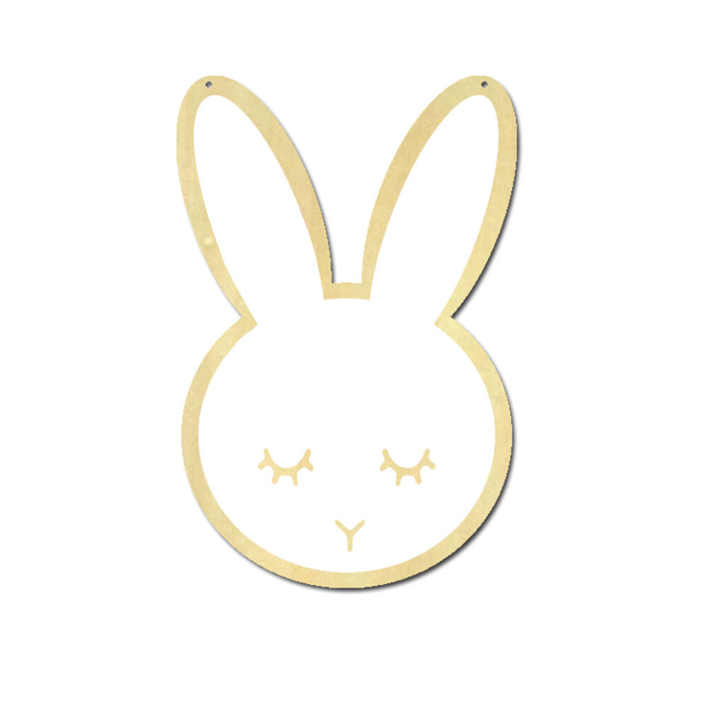 Cartoon Decorative Mirror Bathroom Children Baby Room Rabbit Star Nordic Wood Acrylic Mirror Creative Art Wall Decorations