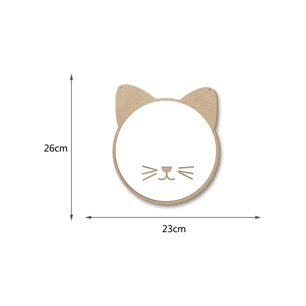 Cat 3D Wall Mirror Stickers For Living Room Decoration House Baby Bedroom Acrylic Wood Frame Home Decor Decorative Wall Mirrors