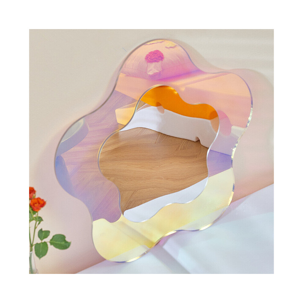Colorful Acrylic Flower Mirror Living Room Home Decorative Wall Mirror Bedroom Table Standing Make-up Mirror - Image 4