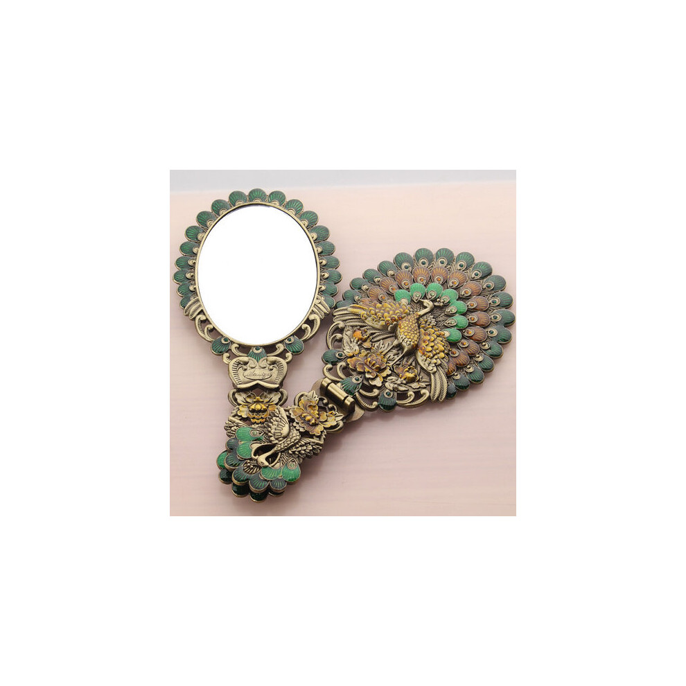 Copper Mirror Makeup Mirror Antique Chinese Retro Antique Copper Edge Ancient Female Portable Portable Makeup