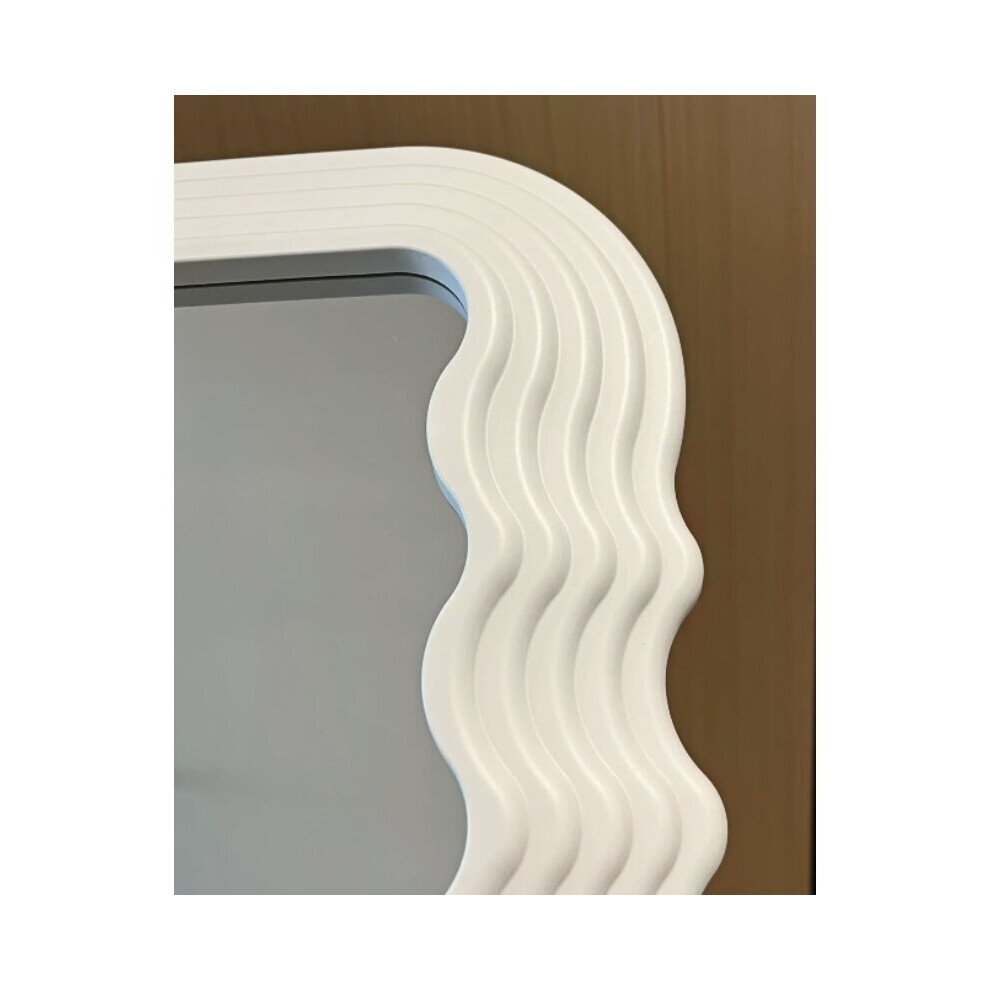 Creative Desktop Wave Mirror Cosmetic Mirror Bathroom Mirror Decorative Mirror Plastic Framed Mirrors for Home Wall Mirror - Image 6