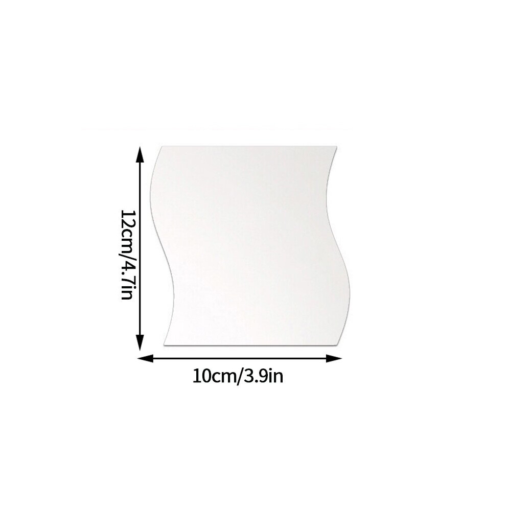 Creative Ins Irregular Acrylic Makeup Mirror Wavy Mirror Bathroom Wall Sticker Decor Living Room Wall Multifunctional Background
