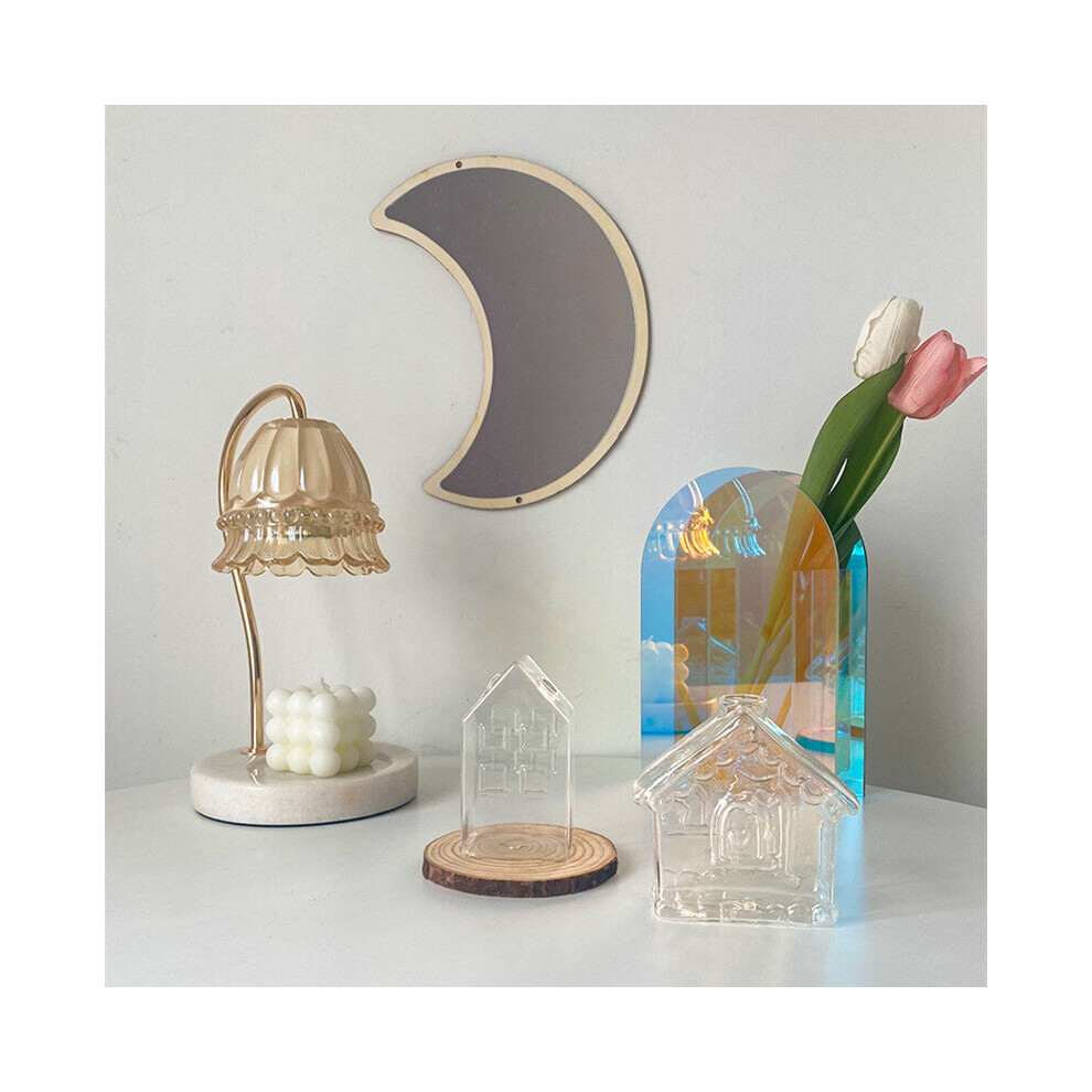 Cutelife Nordic Cloud Wood Make-Up Decorative Mirror Glass Living Room Vintage Wall Mirror Room Desktop Stickers Hanging Mirror - Image 4